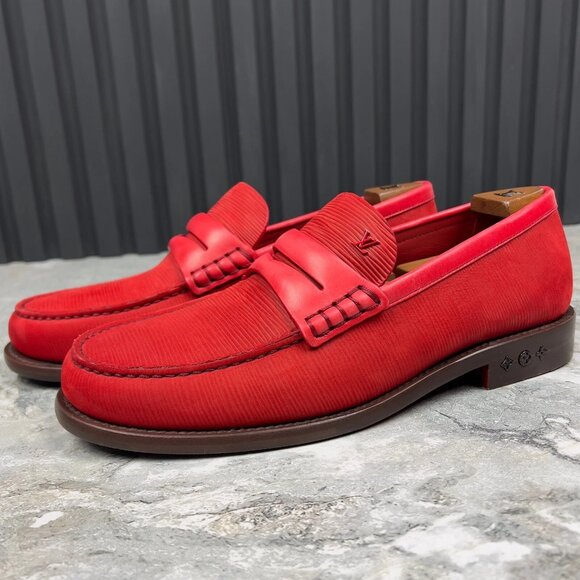 NEW RRP $1100 Louis Vuitton Louis Loafer Red Epi Nubuck 7.5 LV or 8.5 US 41.5 EU main image 10